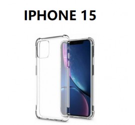 IPHONE 15 SILICONNE 4 COIN RENFORCE TRANSPARENT